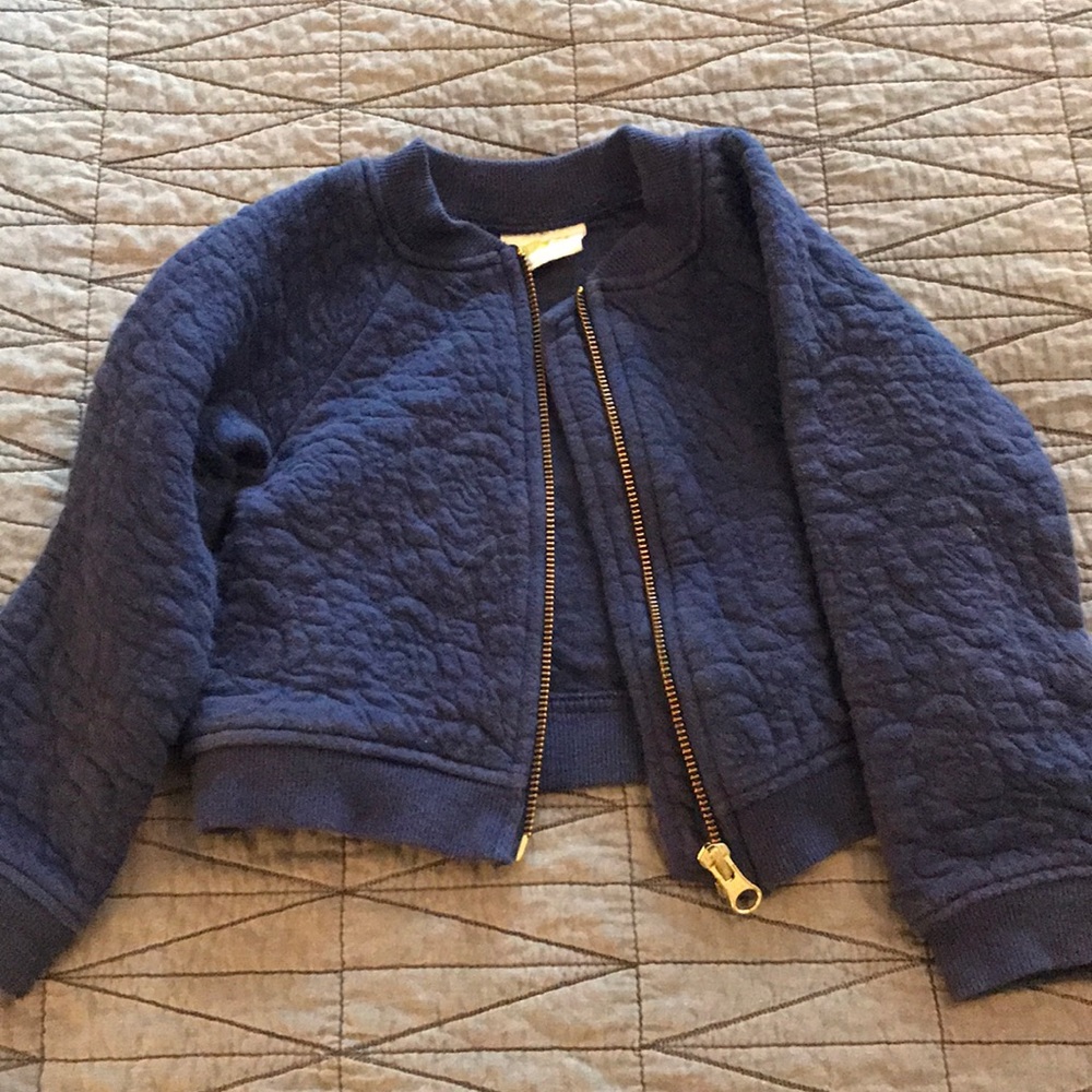 Crazy 8 3t navy blue cotton zip jacket